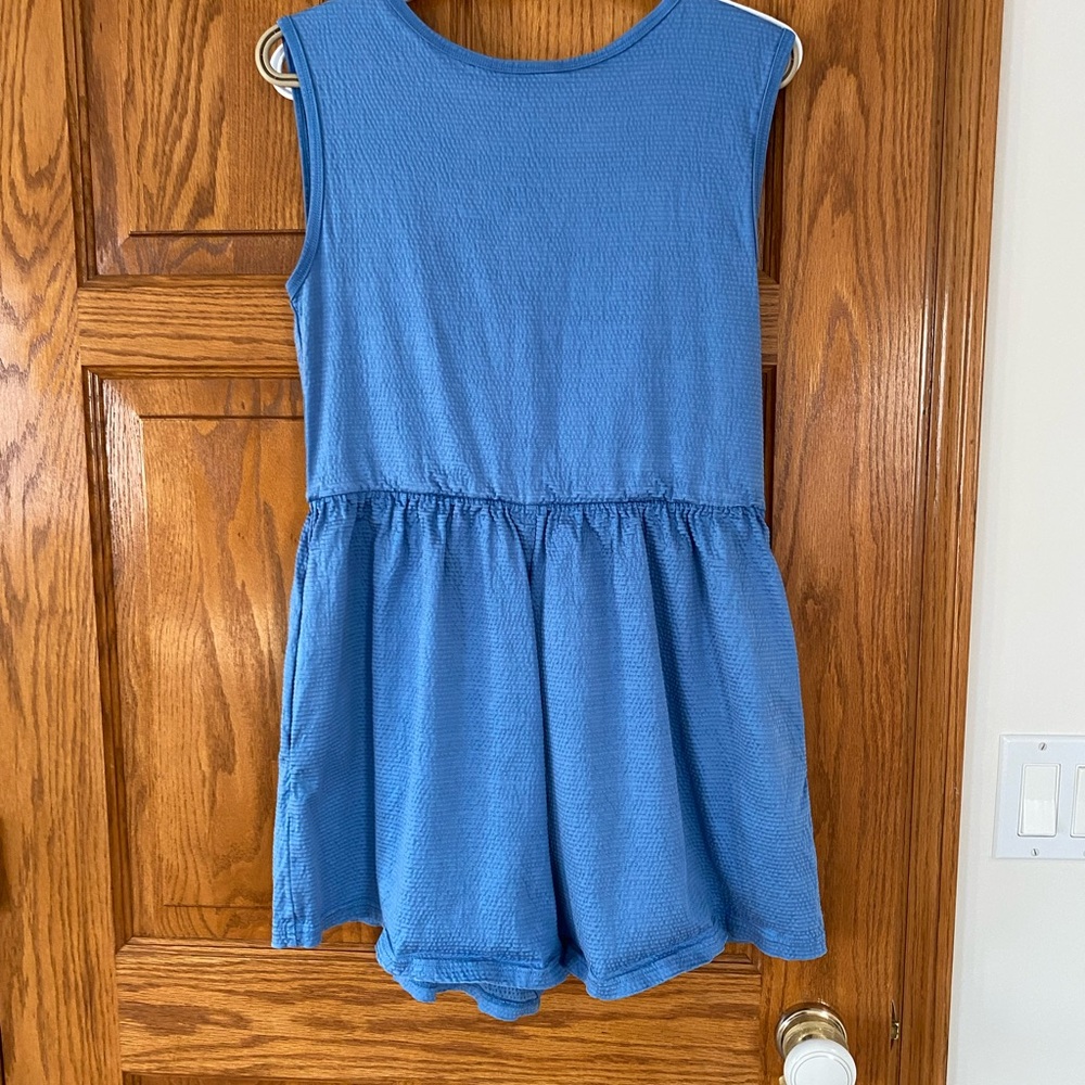 Blue Sleeveless Romper